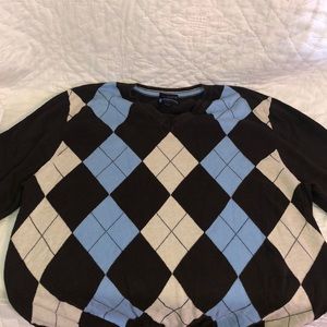 Brown Cotton V-Neck Sweater. Great condition!